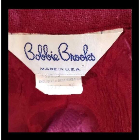 Bobbie Brooks VINTAGE Union  70's Deadstock Red Wool Blend Mini Pencil Skirt 5 - Picture 5 of 13